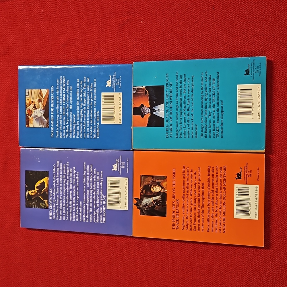 Hardy Boys paperbacks 4 books vintage @1990 volumes 101 102, 103, and 104 New - Picture 7 of 7
